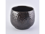 400ml brown finger mark design ceramic candle holder