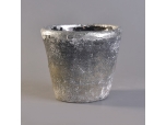 430ml natural cement candle holder with gold foil