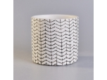 580ml simple waviness pattern ceramic candle holder