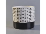 580ml spotted black base ceramic candle holder