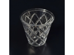 750ml Prismatic Clear Glass Candle Holder in V shape Home Decor