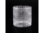 8oz embossed glass candle holders