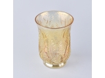 Amber penniform ion plating glasscandle holder