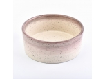 Big capacity pink round ceramic candle holder