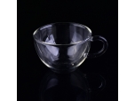 Clear Double Wall Thermal Insulated Cup with Handle