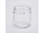 Clear Glass candle holder with lid candle jar for candle making