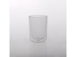 Clear double wall insulated glass cup