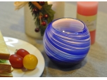 Colored ball glass hurricane wholesale crystal candle holders