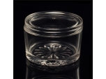 Crystal clear glass votive candle holders jar with lid wholesale