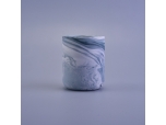 Cylinder marble pattern ceramic candle jar bedroom decoration