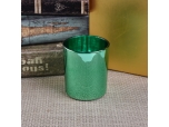 Electroplated green Cylinder Glass Candle Holders