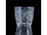 Embossed pattern glass candle holder for decoration