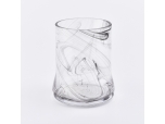 Factory manufacturer glass candle jars handmade glass candle holder for home decoration