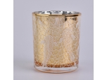 Gold Spray Silver Electroplating Glass Candle Jars