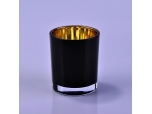 Gold plating and Black Candle Jar Glass