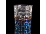 Gradient blue ion-electroplating diamond glass candle holeder