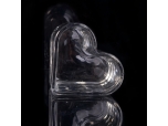 Heart-shaped large capacity glass candle jar