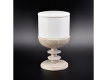 High quality white ceramic candle jar with lid pure decoration