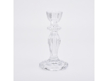 Hight white clear glass candlesticks