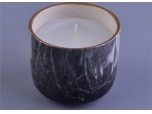 Home Decorative marble effect ceramic candle jar for Scented candle