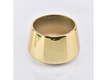 Luxury Gold electroplated ceramic candle holder 15oz popular selling home decoration