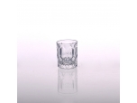 Luxury rock whisky glass with embossed pattern