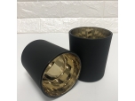 Matte Black And Gold Plating Candle Holders