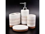 Modern bathroom accessory set white color