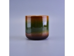 Multicolor luster glaze ceramic candle vessel