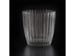 New Decorative Round Empty Glass Votive Candle Holders with Dot Pattern