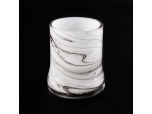 New design 10oz elegant handmade glass candle holder for home deco