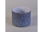 New process like Snow and ice melting blue glass candle holder