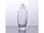 Oval transparent glass perfume bottle