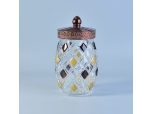 Pineapple shaped glass jar with lid