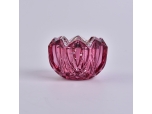 Pink flower shaped candle holder