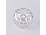 Plating gorgeous glass candle vessel with hexagon pattern