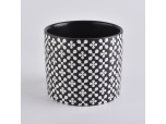 Popular Black Cylinder Candle Holder Ceramic For Home Decoration