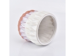 Powder white series ceramic candle holder for home decoration