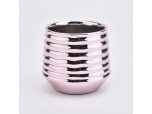 Rose gold color ceramic candle jar wholesale