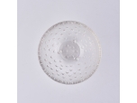 Round dots carved decor glass candle bowl