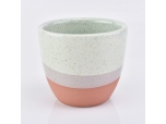 Small ceramic candle jar multicolor