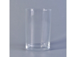 Smooth surface 7oz straight glass candle holders clear