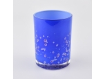 Spray blue glass candle holder mercury classic style