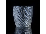 Twisted Lines Crystal Glass Candle Holder