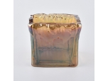 Unique glass candle jar square shape