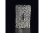 Wave point embossed decoration glass candle holder