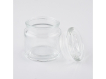 Wholesale glass candle containers transparent glass jar for home decor