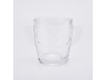 Ventas al por mayor 9oz Wing Glass Candle Holders Taza de vidrio transparente