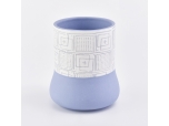 beautiful blue color with unique design for reasonable capacity ceramic candle holder