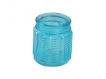 blue candle jar